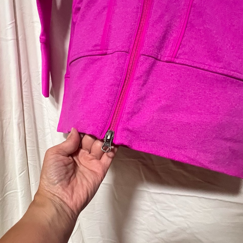 NEW Athleta Rishi Yoga Hot Pink Zip Up Hoodie Activewear Running Fitted Gym - Picture 3 of 10